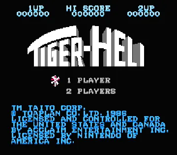 Tiger-Heli (Europe) screen shot title